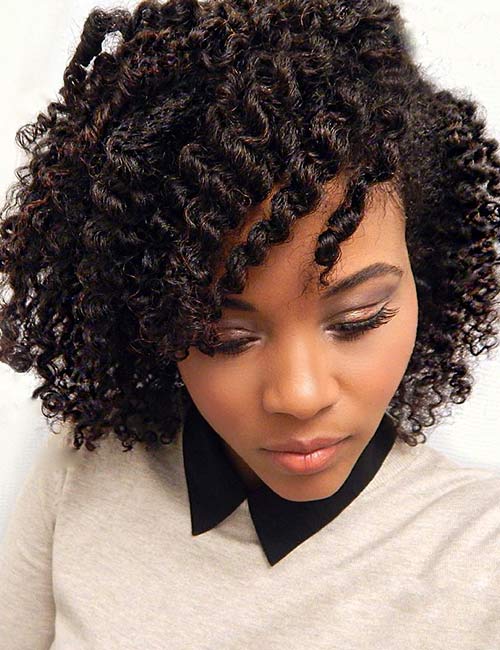Flat twist-out hairstyle