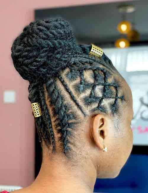 Flat-Twists-And-Cornrows-Updo