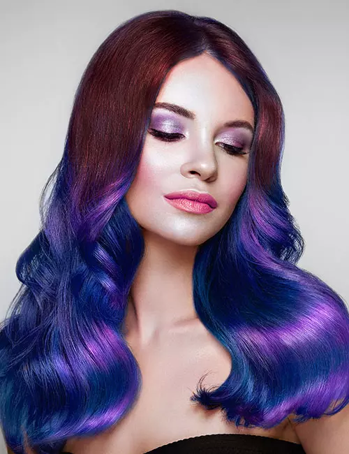 Galaxy blue and lavender as a blue and violet hair idea