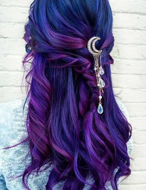 36 Stunning Blue and Purple Hair Colors