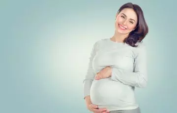 A happy pregnant woman 