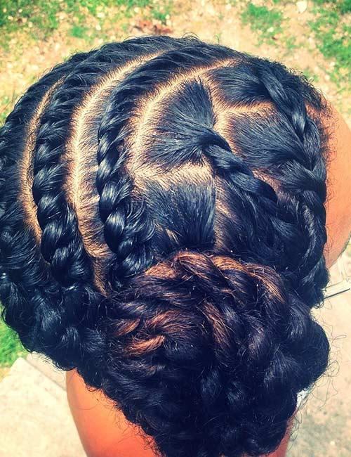 Rose flat twist hairstyle