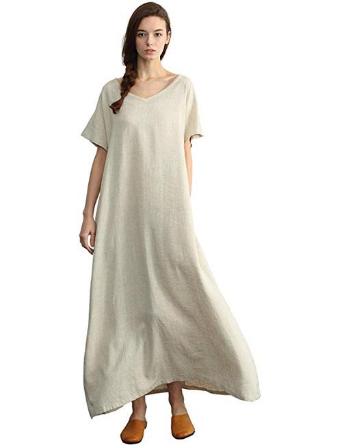 baggy linen dress