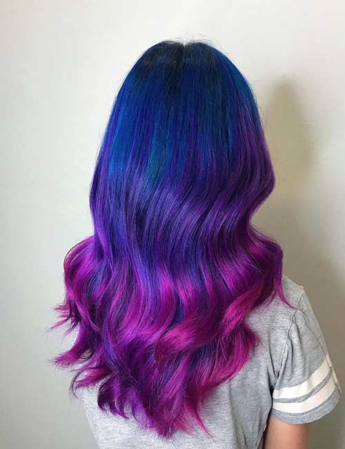 The Unicorn Ombre as a blue and purple hair idea