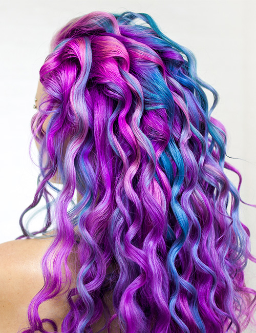 Unicorn blue and violet hair ideas