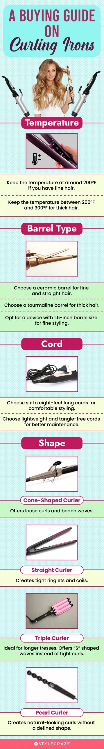 Curling iron temperature outlet for fine hair