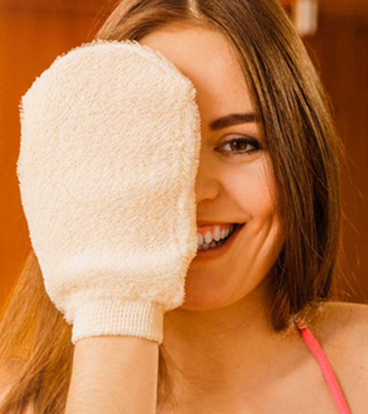 2 x Exfoliating Face or Body Bath Scrub Moisturizing Gloves 