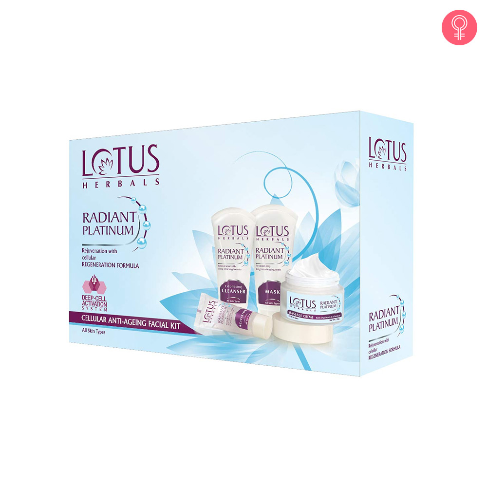 Lotus Herbals Radiant Platinum Cellular Anti Ageing Single Facial Kit