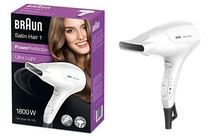 Braun HD 180 Satin Hair Dryer (White)