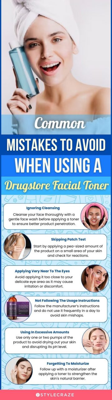 Common Mistakes To Avoid When Using A Drugstore Facial Toner (infographic)
