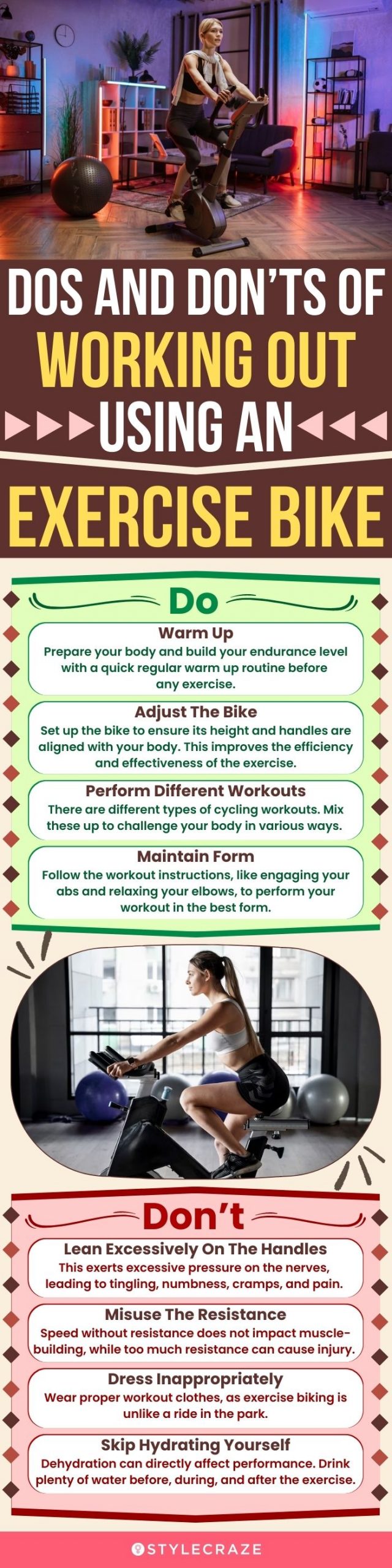 Dos And Donts Of Working Out Using An Exercise Bike(infographic)