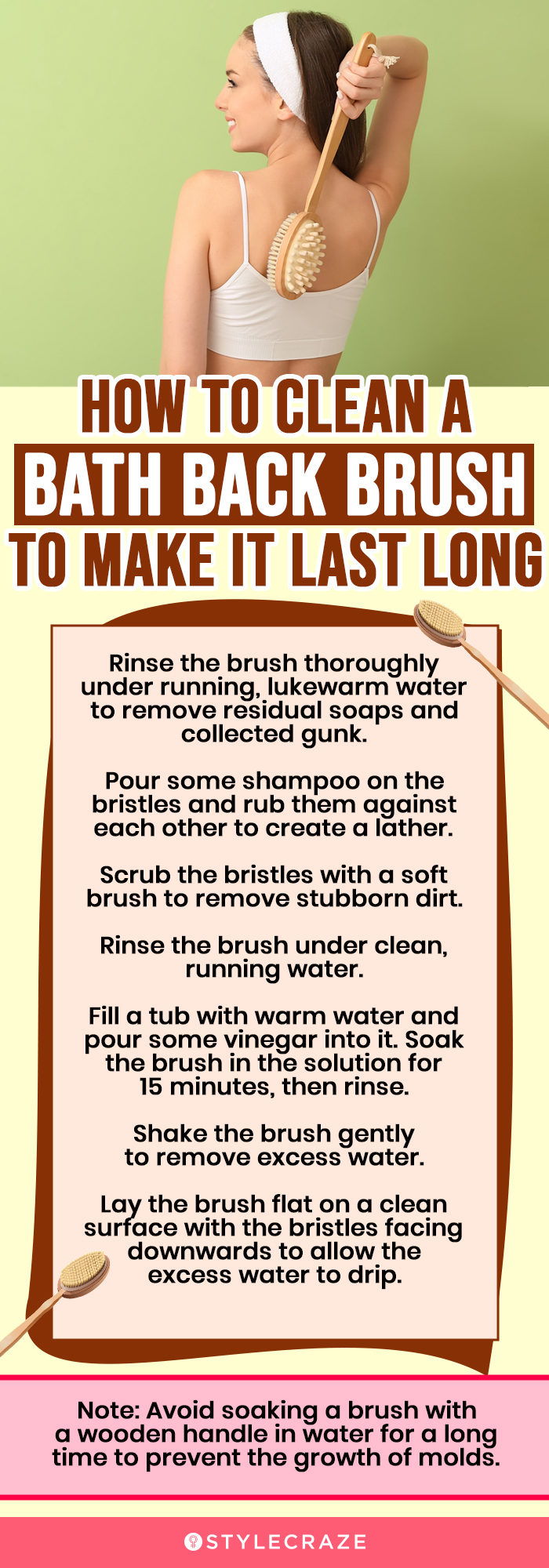 How To Clean A Bath Back Brush To Make It Last Long (infographic)