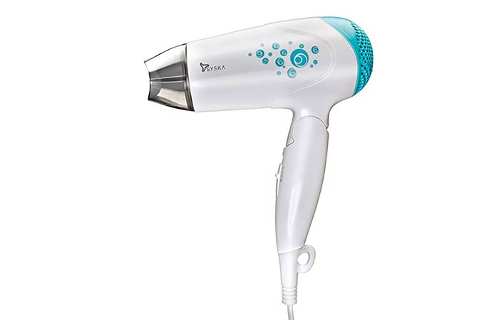 Siska Hair Dryer HD 1610 With Cool And Hot Air (White)