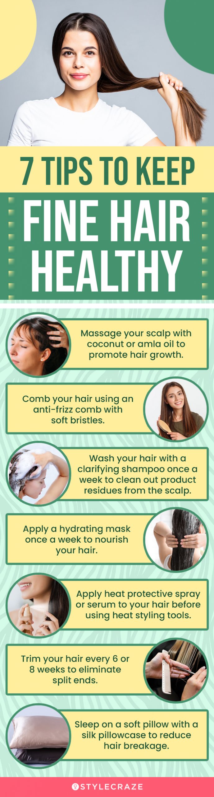 Tips To Maintain Fine Hair (infographic)