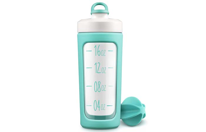 Ello Splendid Glass Shaker Bottle