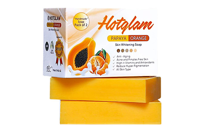  Hotglame Papaya Orange Skin Whitening Soap