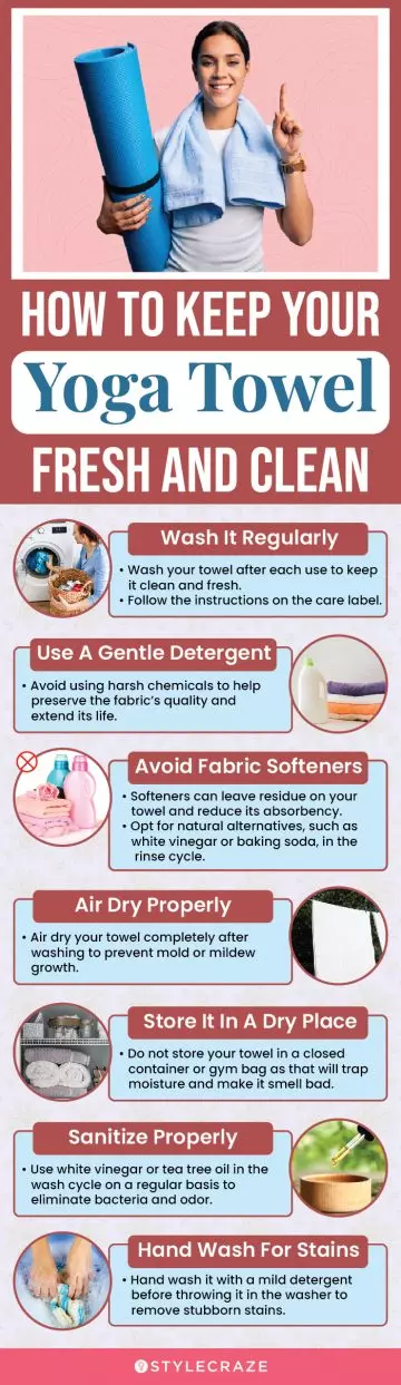 How To Keep Your Yoga Towel Fresh And Clean (infographic)