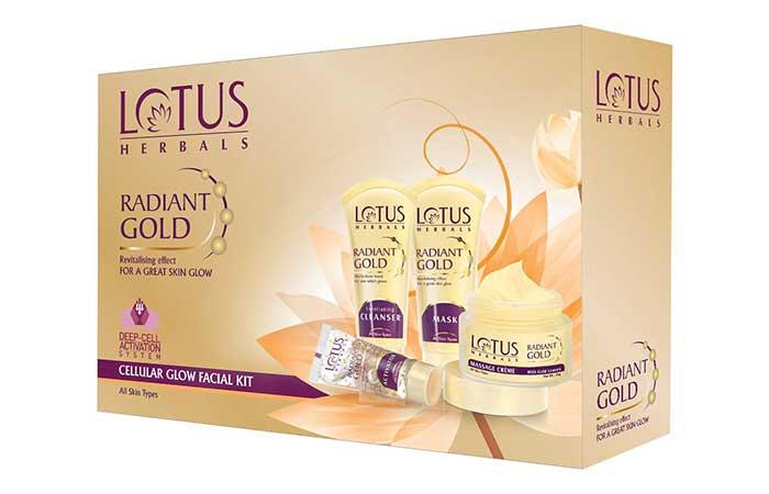  Lotus Herbals Radiant Gold Cellular Glow Facial Kit