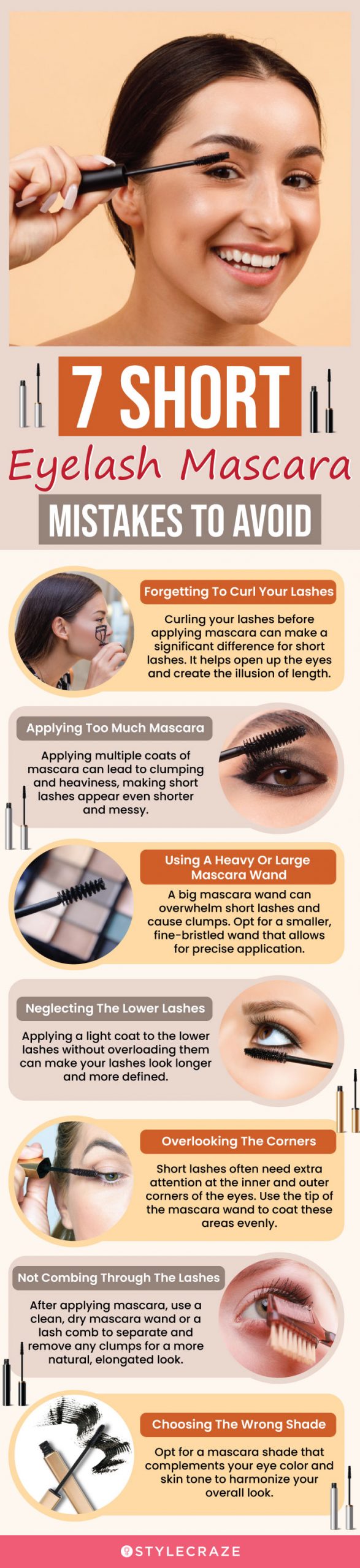 7 Short Eyelash Mascara Mistakes To Avoid (infographic)