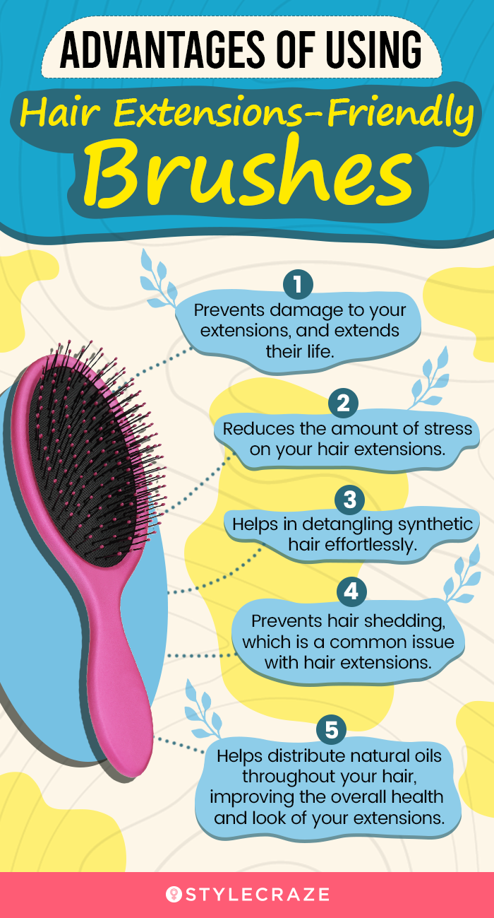 Advantages Of Using Hair Extensions-Friendly Brushes (infographic)