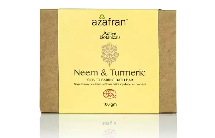 Azafran Organics Neem Turmeric Clear Skin Clearing Bath Bar