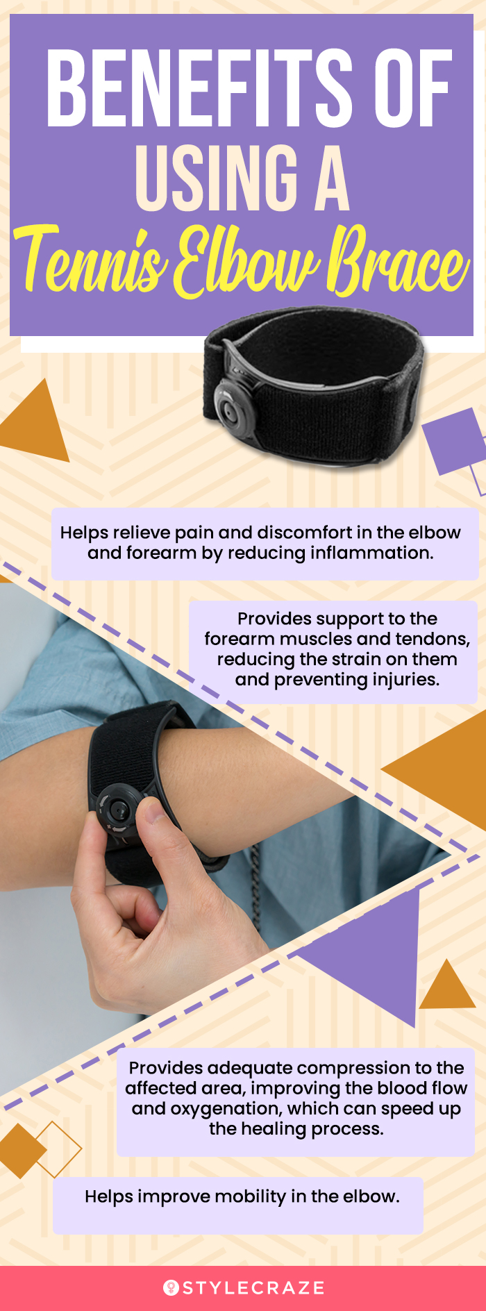 Benefits Of Using A Tennis Elbow Brace (infographic)