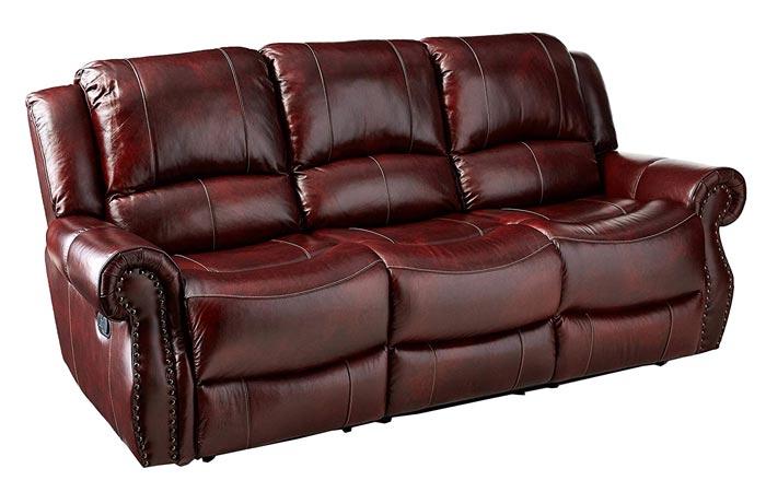 best top grain leather reclining sofa