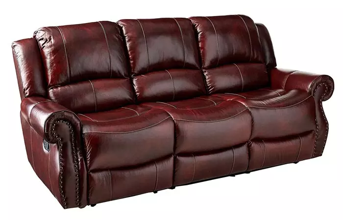 Cambridge Telluride Leather Double Reclining Sofa