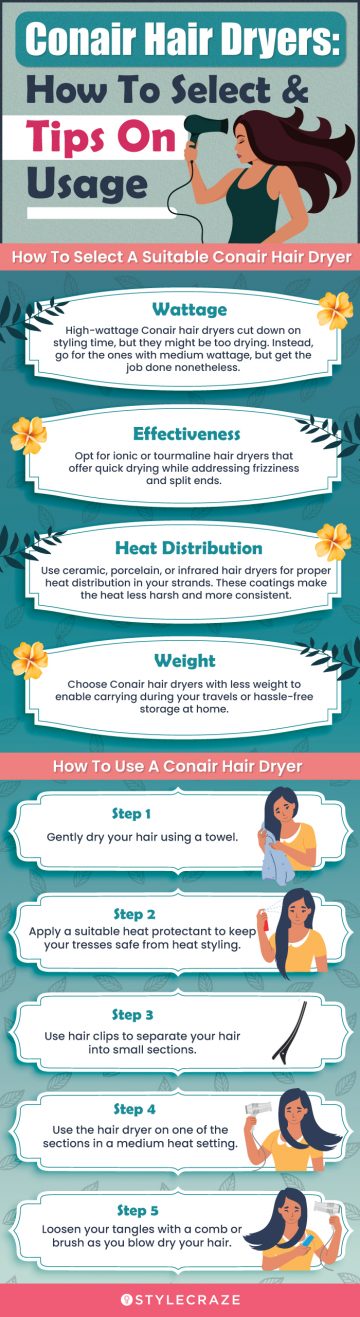 Conair Hair Dryers: How To Select & Tips On Usage