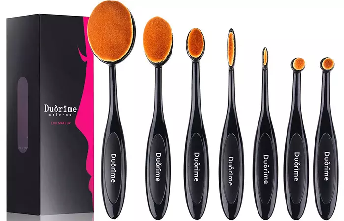 Duorime Classic 7pcs Oval Makeup Brush Set
