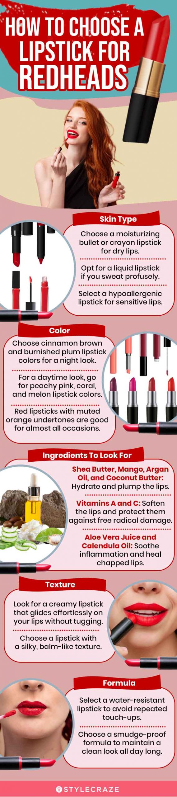 How To Choose Lipsticks For Redheads
