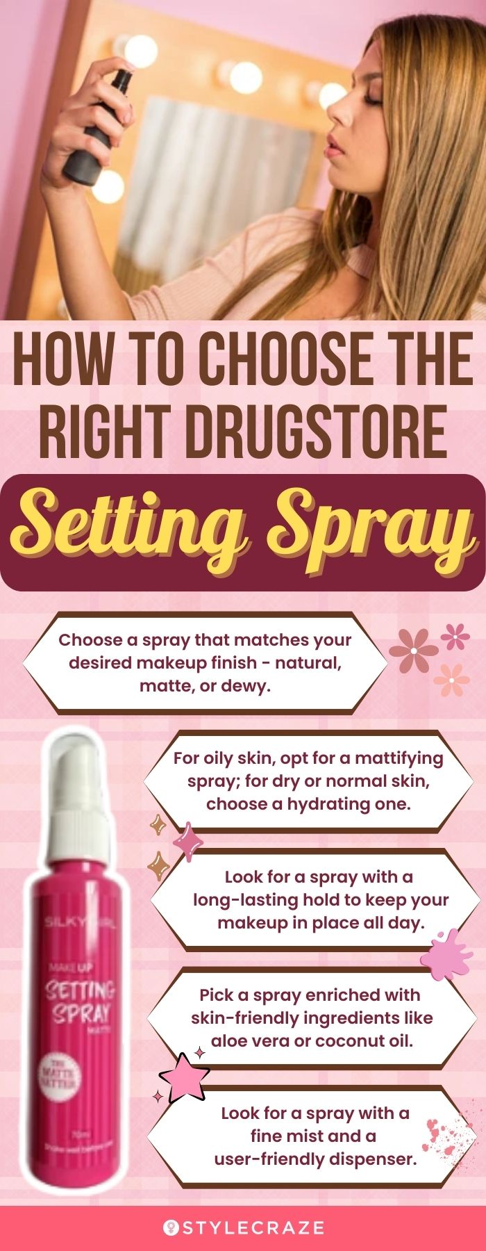 How To Choose The Right Drugstore Setting Spray (infographic)
