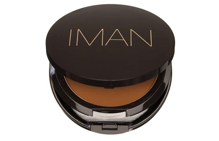 IMAN Cosmetics Luxury Pressed Powder, Dark Skin, Earth Medium