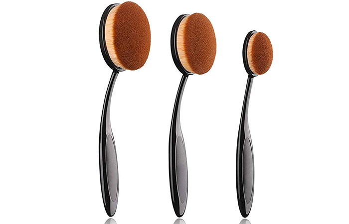 JOSALINAS Oval Makeup Brush Set