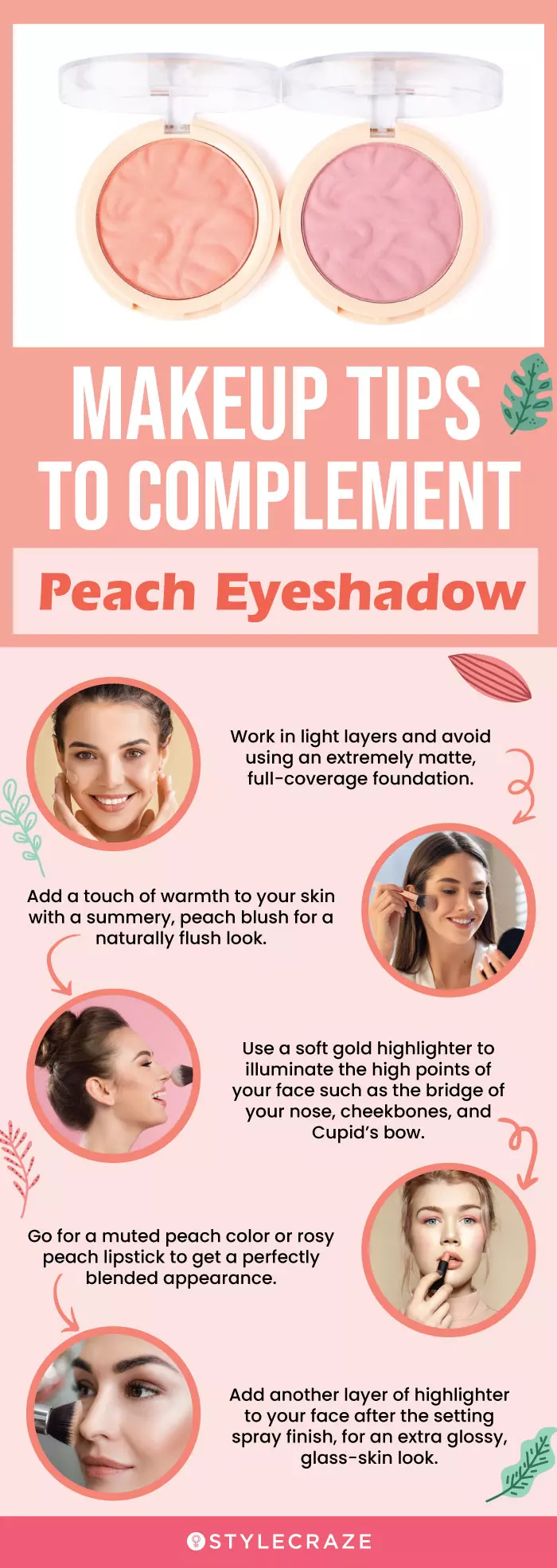 Makeup Tips To Complement Peach Eyeshadow (infographic)