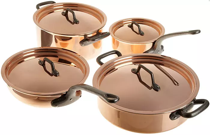 Matfer Bourgeat 8-Piece Copper Cookware Set