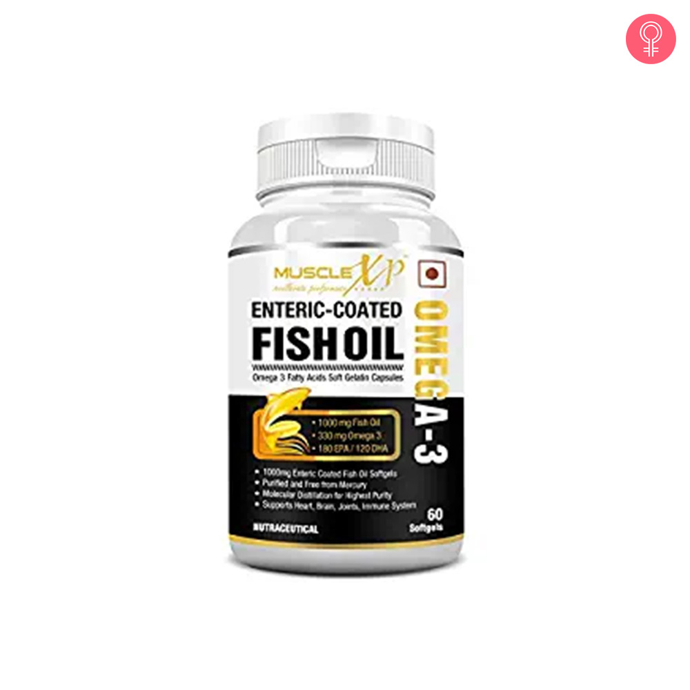MuscleXP Enteric Coated Fish Oil 1000mg; 330mg Omega-3; 60 Burp-less, Rapid Release Softgels