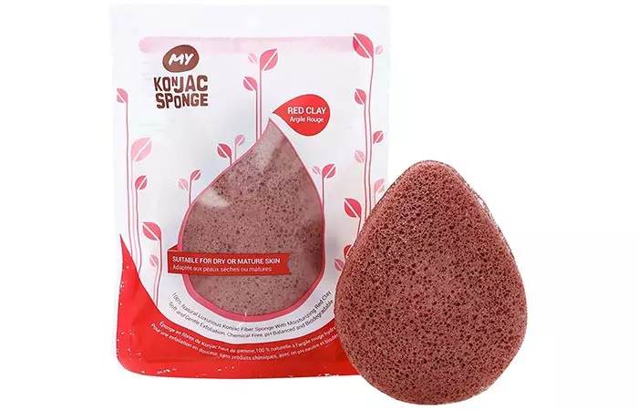 My Konjac Sponge Red Clay Facial Sponge