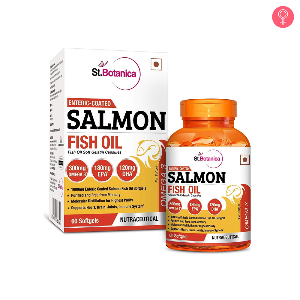 St.Botanica Salmon Fish Oil 1000mg; 300mg Omega-3 with 180mg EPA, 120mg DHA – 60 Enteric Coated Softgels