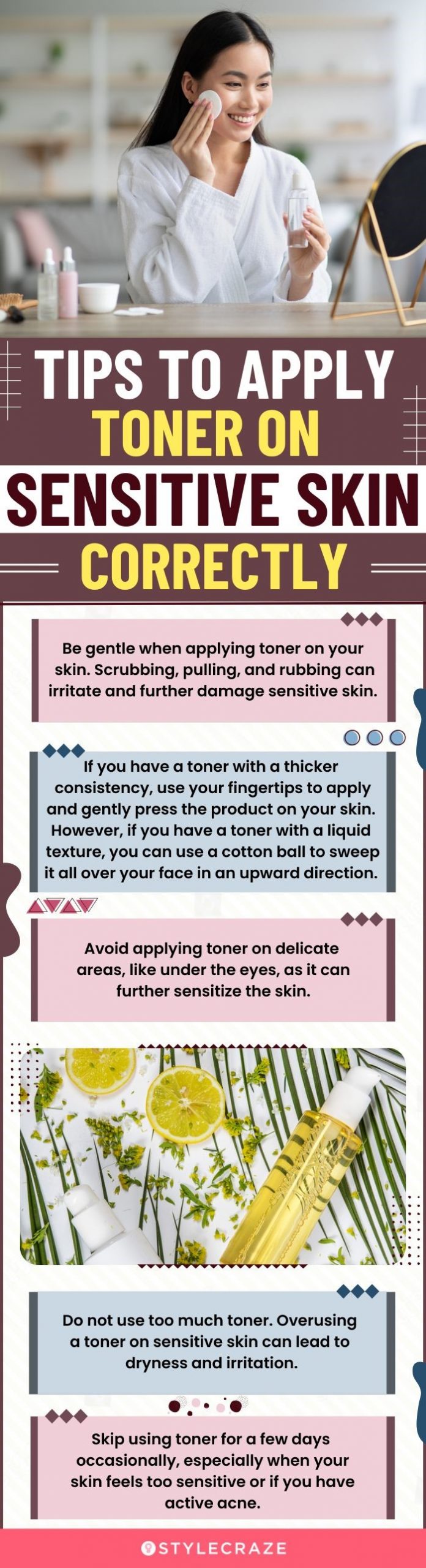 Tips To Apply Toner On Sensitive Skin Correctly (infographic)