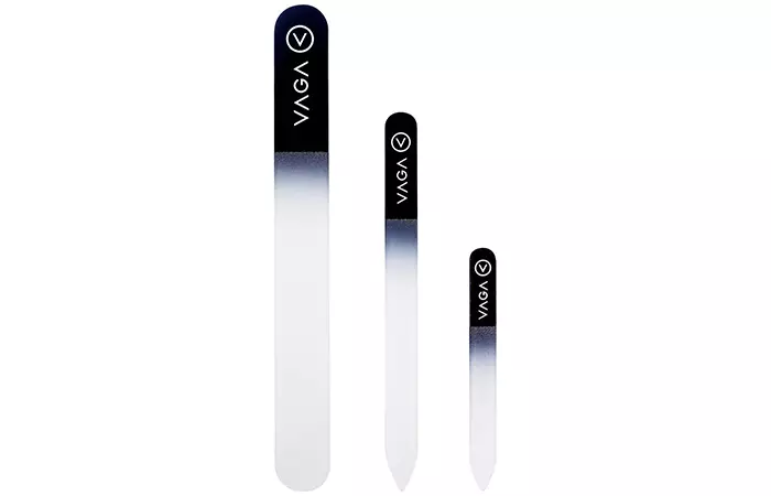 VAGA Genuine Crystal Glass Nail File Set