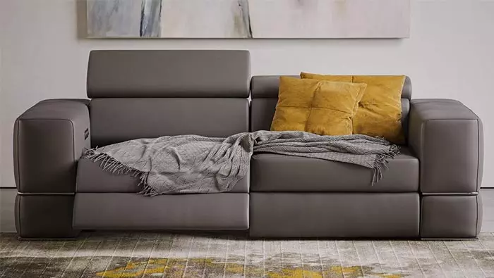 Zuri Furniture Modern Luxor Reclining Sofa