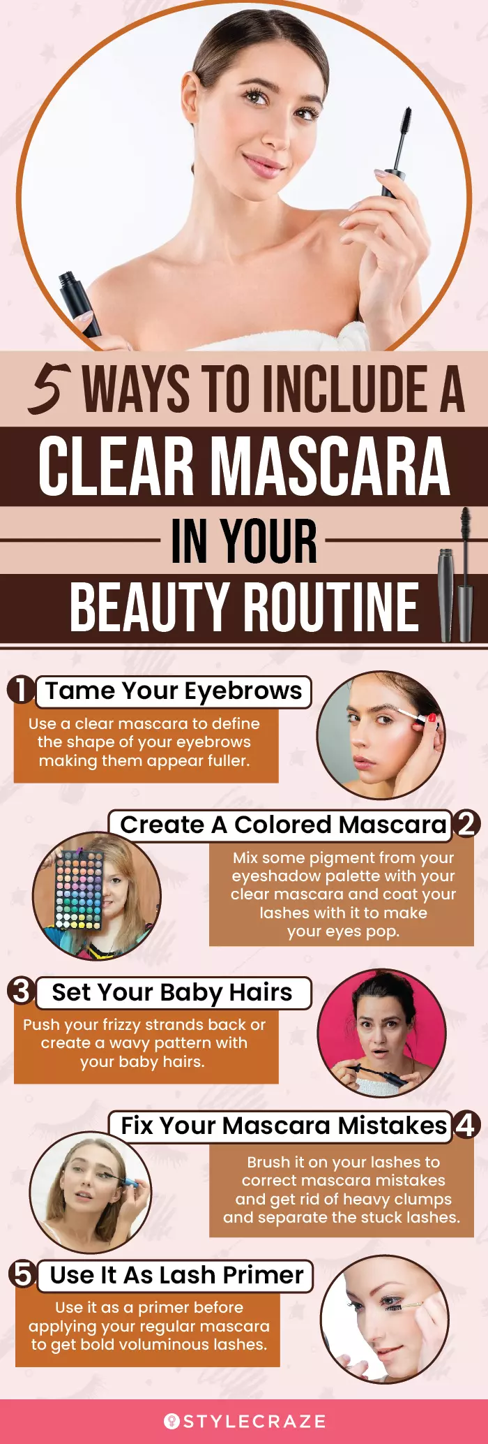 5 Ways To Include A Clear Mascara In Your Beauty Routine (infographic)