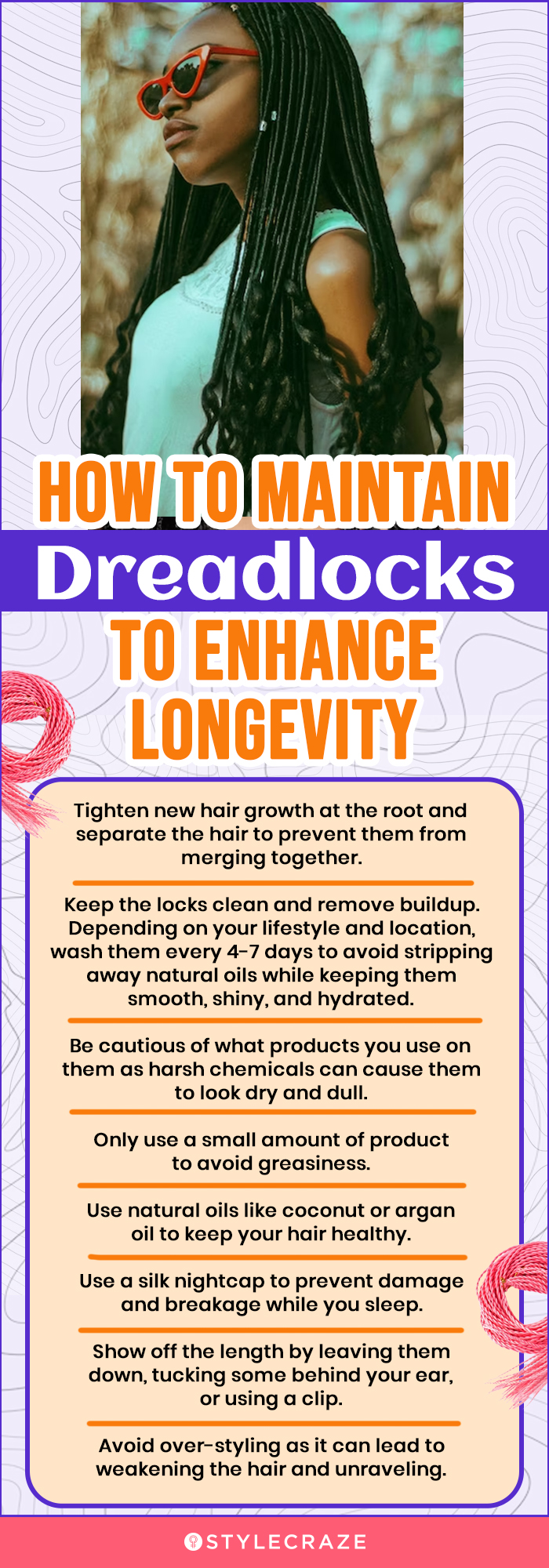 How To Maintain Dreadlocks To Enhance Longevity (infographic)