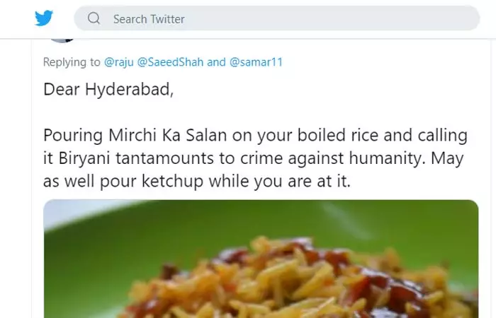 Pune Restaurant Creates Twitter Drama After Claiming “Only Hyderabadi Biryani Is Real Biryani, Everything Else Is Pulao” 