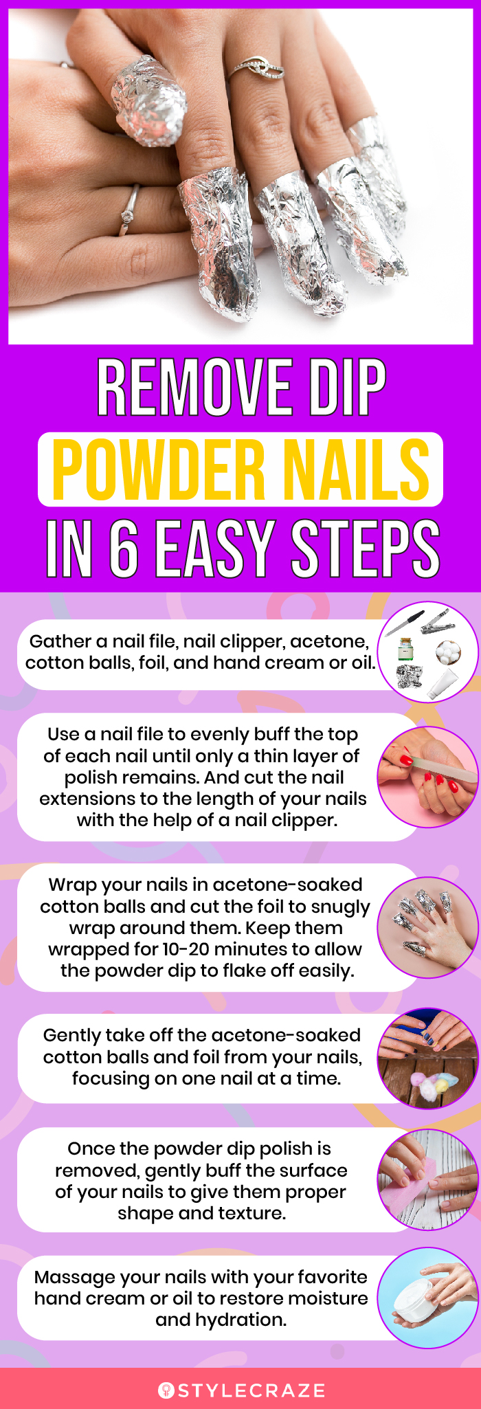 remove dip nails in 6 easy steps(infographic)