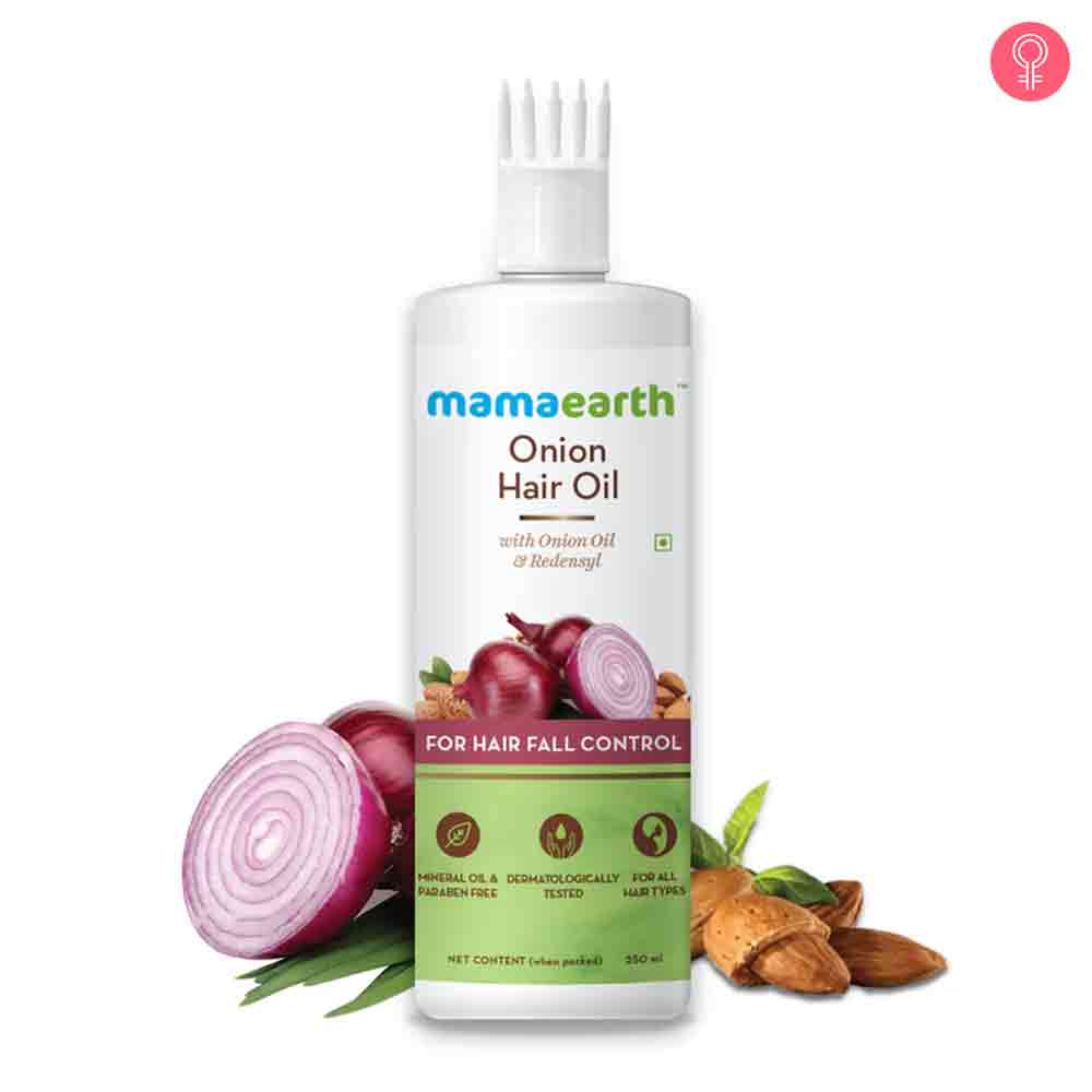 Mamaearth Onion Hair Oil (With Comb) For Hair Regrowth & Hair Fall Control with Redensyl