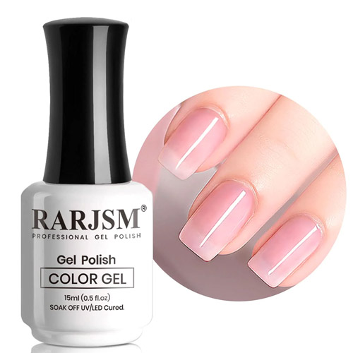 RARJSM Translucent Sheer Pink Gel Nail Polish (#RAR150)