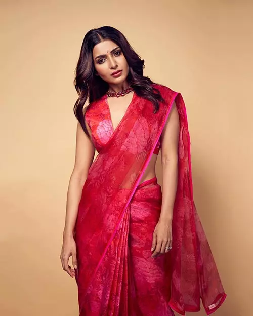 This Fiesty Floral Saree
