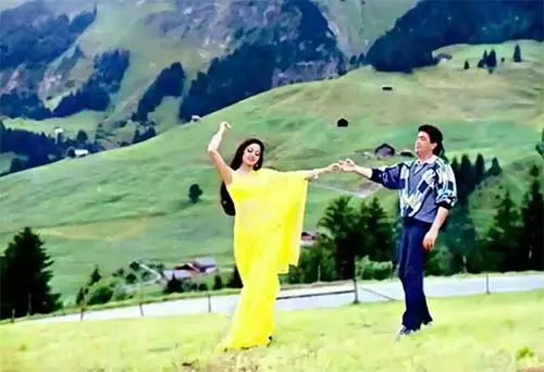 Yellow Chiffon Saree In Chandni